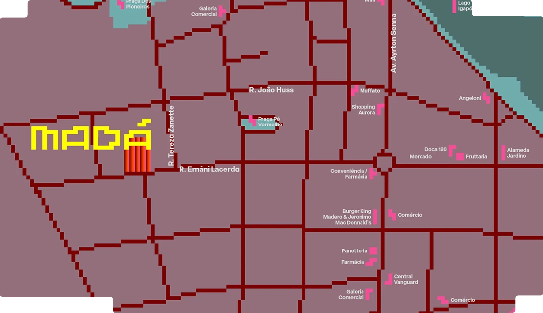 Mapa da localização do MADÁ - Londrina, PR